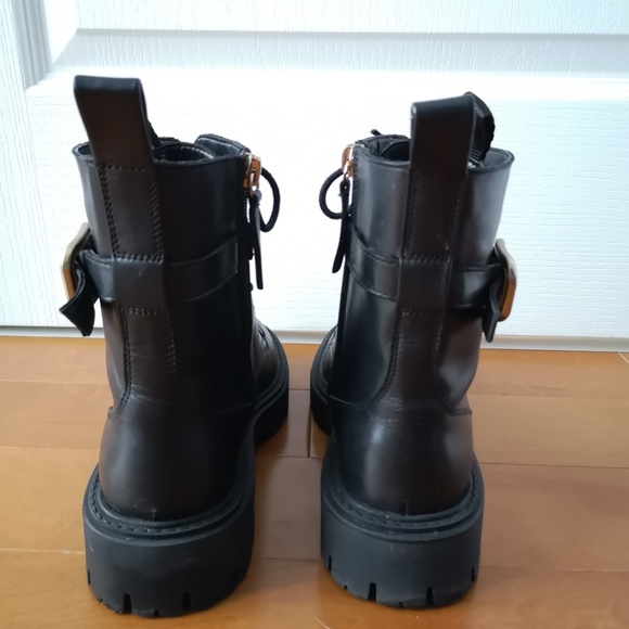 *SOLD* Leather track ankle boots Zara - Picture 8 of 11